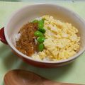 みかかめ's cooksnap of when they made 簡単朝食に♪いり卵となめたけ丼.