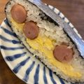 かちかちか's cooksnap of when they made ウインナー玉子のおにぎらず.