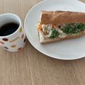 にゃんちきっちん's cooksnap of when they made ベトナム☆エビとアボのバインミーサンド.