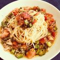 相棒は五郎丸's cooksnap of when they made トマトとオクラとツナの冷製パスタ.
