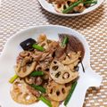 ﾁｲﾁｬﾝﾏﾏ's cooksnap of when they made 豚肉と蓮根のガーリック炒め◆スタミナ料理.