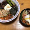 ぬーまいと0523's cooksnap of when they made （簡単）ビビンバ丼.