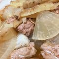 I♡りんご's cooksnap of when they made お手軽豚コマで豚バラ大根風.