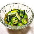 なおミール's cooksnap of when they made おくら&みょうが&ワカメのわさびポン酢.