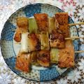 拓菜のママ's cooksnap of when they made おつまみに！鮭ハラスの串焼き★ネギマ？.