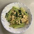lazy8's cooksnap of when they made ターツァイとたまごの炒めもの.