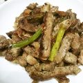 みみ母's cooksnap of when they made にんにくの芽と牛肉の炒め物.