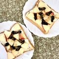 ふたごゆき's cooksnap of when they made 黒豆とクリームチーズとリンゴのトースト.