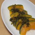きらり流れ星's cooksnap of when they made かぼちゃの高菜炒め.