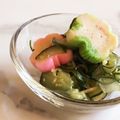 E吉☆'s cooksnap of when they made 生姜香る☆花麩ときゅうりの酢の物.