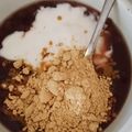 ahirunrunr's cooksnap of when they made あずききな粉ヨーグルト♪.