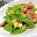 みぃすけママちゃん's cooksnap of when they made スナップエンドウと卵のウインナーソテー.