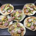 おはなすき's cooksnap of when they made 餃子の皮ピザ　ホットプレートの温度設定.