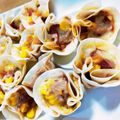 くまこざかな's cooksnap of when they made たこ焼き器 餃子の皮でアレンジ♪お花ピザ.