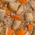 くみｯﾁ's cooksnap of when they made 里芋とにんじんのひき肉煮.