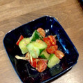 料理に目覚めた高校生's cooksnap of when they made きゅうりとミニトマトとみょうがの和えもの.