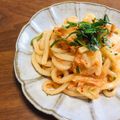 michii✩'s cooksnap of when they made たらこキムチうどん.