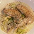 食いしん坊あー's cooksnap of when they made 手羽先とキャベツの豆乳煮♪キャベツ消費に.