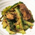 ✿ykyk✿'s cooksnap of when they made ゴーヤに鯖缶ぶっかけ炒め煮.
