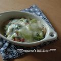 ののぉ's cooksnap of when they made -カニカマ青梗菜ღ餡かけグラタン-.