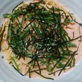 dolphin♪'s cooksnap of when they made 生クリーム無し！簡単明太子クリームパスタ.