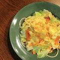 からあげと私's cooksnap of when they made からすみとキャベツの簡単パスタ.