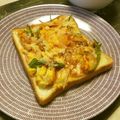 時花菜's cooksnap of when they made ナポリタンなトースト.