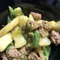 かぴーな's cooksnap of when they made じゃがいもとオクラの豚そぼろあんかけ.