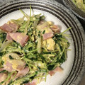 霞色の空's cooksnap of when they made 豆苗とベーコンの卵炒め.