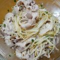 あいくるちゃん's cooksnap of when they made レンジで簡単！もやしのナムル☆豚しゃぶ+.