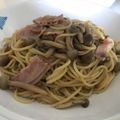 あっこ86's cooksnap of when they made ＊きのこの生姜醤油パスタ.