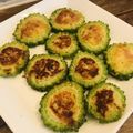 ハコベスズナ's cooksnap of when they made 一口サイズ♪ゴーヤのポテサラ焼.