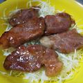 ＡＲＩＡ☆'s cooksnap of when they made 簡単☆豚丼　肩ロース＆キャベツ　焼肉風.