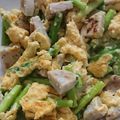 さやぞ～'s cooksnap of when they made ハムとアスパラの☆卵炒め.
