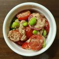 Mi7kuma's cooksnap of when they made 楽うまっ！トマトと枝豆のデリ風ツナサラダ.