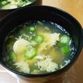 なおきんとん's cooksnap of when they made オクラとふわふわ卵のお吸い物♪.