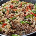 ｸﾏﾘｴ's cooksnap of when they made ＊簡単ビーフガーリック炒飯＊.
