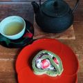 春と水's cooksnap of when they made 春の彩り♡小倉抹茶いちごロールケーキ.