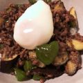 あどちょ's cooksnap of when they made カフェ風♪なすとピーマンの甘辛肉味噌丼.