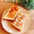 mikko6's cooksnap of when they made かにかまチーズトースト.