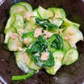 Tsukaaa's cooksnap of when they made ツナ小松菜キュウリのサラダ.