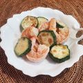 ｊｏｃｏｍｏｍｏｌａ's cooksnap of when they made ズッキーニのガーリックシュリンプ.