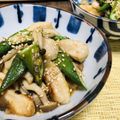 hiro_aya's cooksnap of when they made 柔らか〜♡鶏胸肉とオクラの柚子胡椒炒め.