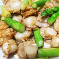 kykttm's cooksnap of when they made ホタテとアスパラガスのバター醤油炒め.