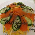 あお♪♪'s cooksnap of when they made サーモンのバラでキュートなお寿司ケーキ♡.