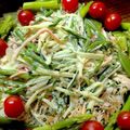 Marmo's cooksnap of when they made ささげ豆ときゅうりとカニカマのサラダ.