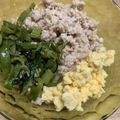 ポメちょん's cooksnap of when they made お鍋で簡単パラパラ✴︎鶏そぼろで三色丼.