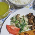 mmameco's cooksnap of when they made 超簡単☆水菜としめじのおひたし.