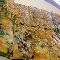 marica猫's cooksnap of when they made モロヘイヤで作る美味しいチヂミ(タレ付）.