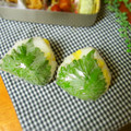 haruku221's cooksnap of when they made 大葉 と たくあん の おにぎり.